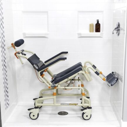 Roll-In Shower Transfer System with Tilt Seat